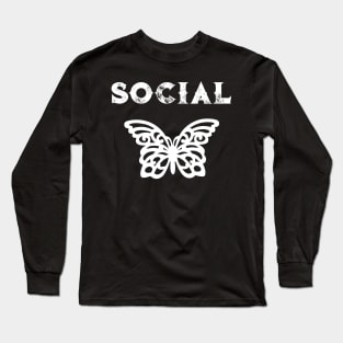 Social Butterfly Long Sleeve T-Shirt